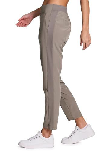 Women's Ankle Pant, Quick Drying Lightweight Stretch Woven Flat-Front Straight Leg Pants