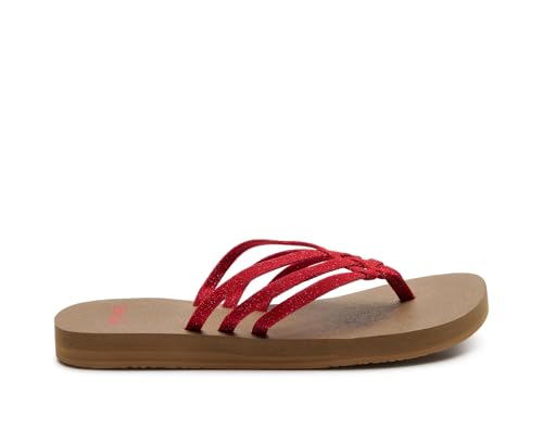 Yoga Sandy II Sparkle | Flip Flops for Women | Yoga Sandals For Women | Women's Beach Sandals | Memory Foam Footbed