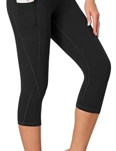 Capri Leggings for Women High Waisted Capri Leggings with Pockets for Women Tummy Control Yoga Pants Women