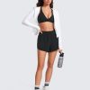 Butterluxe Deep V-Neck Sports Bras for Women - Spaghetti Strap Criss Cross Padded Top Low Coverage Wireless Yoga