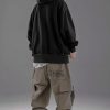 Streetwear Men's Oversized Heavyweight Hoodie with Neck Gaiter