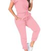 31MfCAC7PbL.jpg Women's 2 Piece Outfits Tracksuit Sets Short Sleeve Tops Jogger Pants with Pockets