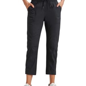 Womens Casual 7/8 Pants 25"- Lightweight Workout Outdoor Athletic Track Travel Lounge Joggers Pockets
