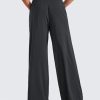 Lightweight Wide Leg Pants for Women 30" High Waisted Casual Lounge Travel Work Sweatpants Loose Fit Summer