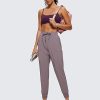 Womens Butterluxe Adjustable Spaghetti Strap Sports Bra - Scoop Neck Wireless Padded Yoga Workout Crop Top