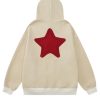 Star Hoodie Women Graphic Hoodies Unisex Oversized Print Hoody Y2k Streetwear Hooded Sweatshirt Pocket Pullover