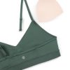 Butterluxe V-Neck Sports Bras for Women - Adjustable Thin Straps Padded Yoga Top Basic Wireless Camisole