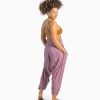Harem Boho Cotton Summer Pants for Women, Loose Lightweight Pants for Women with Pockets, Womens Casual Beach and Yoga Pants