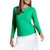 Athleisure Wear Sun Protective UPF 50 Icefil Cooling Tech Long Sleeve Crew Neck Top with Under Arm Mesh – 83000