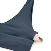 Butterluxe Womens V-Neck Longline Sports Bra - Wireless U-Shaped Open Back Yoga Low Impact Padded Crop Top