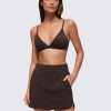 Softhold Womens Double Lined Triangle Bralette - Adjustable Straps Unlined Wireless Cami Plunge T-Shirt Everyday Bra