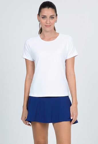 Athleisure Wear Sun Protective UPF 50 Icefil Cooling Tech Solid Short Sleeve Crew Neck - 85000