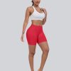 Workout Gym Biker Shorts, High Waisted Butt Lifting Scrunch Butt Sports Seamless Shorts Sets 4 Piece