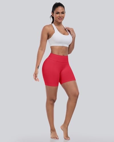 Workout Gym Biker Shorts, High Waisted Butt Lifting Scrunch Butt Sports Seamless Shorts Sets 4 Piece