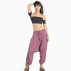 Harem Boho Cotton Summer Pants for Women, Loose Lightweight Pants for Women with Pockets, Womens Casual Beach and Yoga Pants