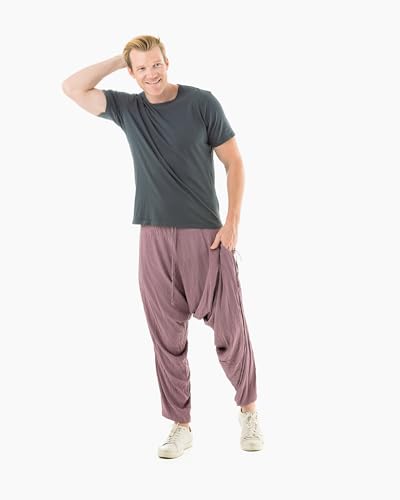 Harem Boho Cotton Summer Pants for Women, Loose Lightweight Pants for Women with Pockets, Womens Casual Beach and Yoga Pants
