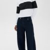 Women's Crop Rugby Striped Tee