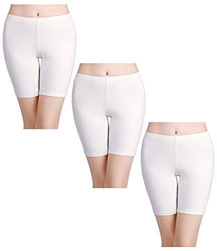 Women's Anti Chafing Cotton Underwear Boy Shorts Long Leg Boyshorts Panties 3 Pack