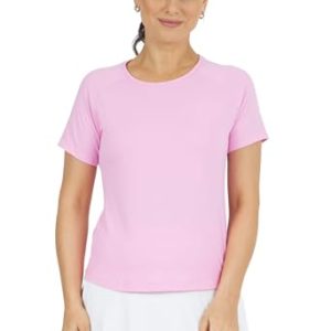 Athleisure Wear Sun Protective UPF 50 Icefil Cooling Tech Solid Short Sleeve Crew Neck - 85000