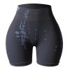 Serpent Seamless Scrunch Workout Shorts for Women,Tummy Control Squat Proof Ribbed Thick Active Gym Short