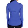 Women's Stretch Long Sleeve Zip Up Yoga Jacket with Thumb Holes