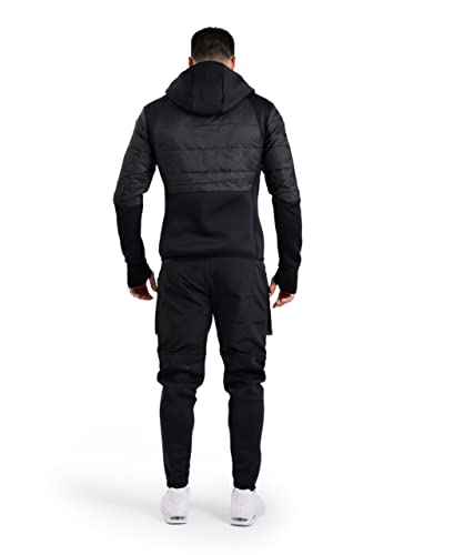 Team Unisex Half-Quilted Hooded Jacket Regular Fit Full Zip Insulated Panels