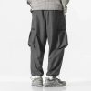 Men Loose Casual Elastic Waist Cargo Pants Male Streetwear Sport Trousers Women Hop
