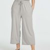 3 Pack: Women's Ultra-Soft Wide Leg Loose Capri Open Bottom Pants - Yoga Lounge Pockets(Available in Plus)