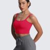 Women's Workout Sports Bras Fitness Yoga Crop Tank Twist Back Cami