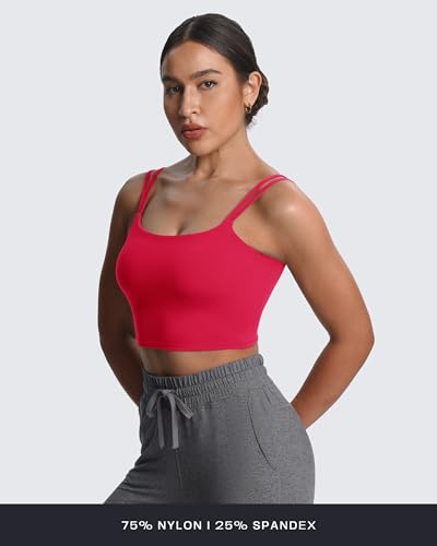 Women's Workout Sports Bras Fitness Yoga Crop Tank Twist Back Cami