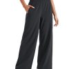 Lightweight Wide Leg Pants for Women 30" High Waisted Casual Lounge Travel Work Sweatpants Loose Fit Summer