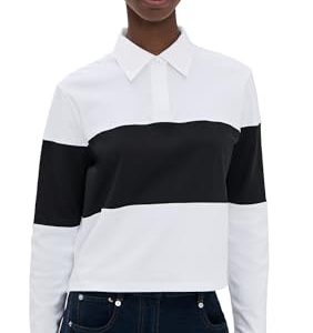 Women's Crop Rugby Striped Tee