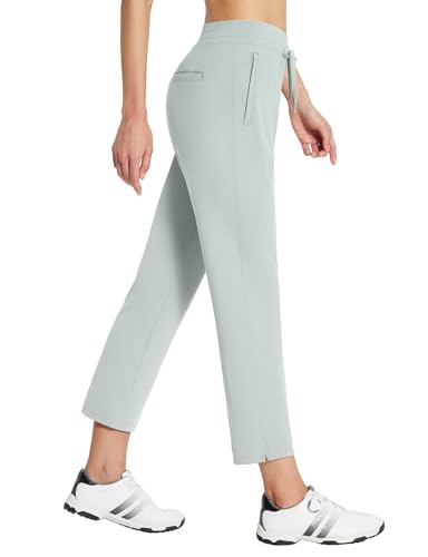 Women's Golf Pants with Pockets Petite Stretch Work Pant High Waisted Sweatpants for Travel Athletic