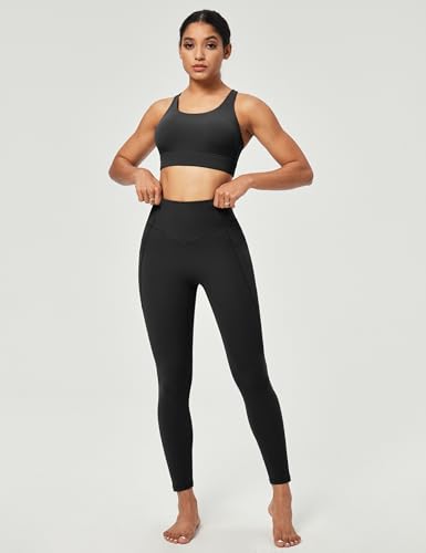 Scrunch Butt Lifting Leggings for Women Tummy Control No Front Seam Compression Workout Leggings with Pockets Yoga Pants