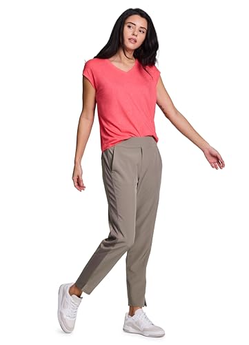 Women's Ankle Pant, Quick Drying Lightweight Stretch Woven Flat-Front Straight Leg Pants
