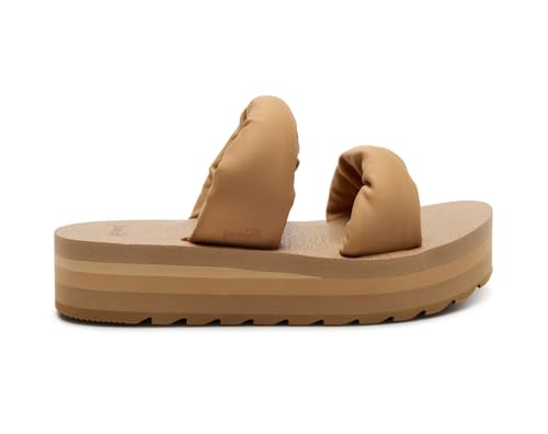 Womens Yoga Twist-N-Slide Sandal | Platform Sandals for Women | Yoga Mat Footbed with 1.25" Platform