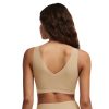 Women's Soft Stretch Padded V-Neck Bra Top