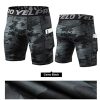 Compression Shorts Men 1/3 Pack, Dry Fit Compression Underwear Spandex Running Shorts, Workout Athletic Shorts Pocket