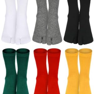6 Pairs Japanese Toes Separated Socks for Men Women Unisex