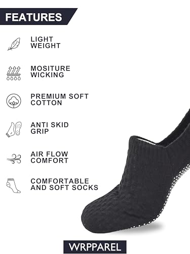 Anti Skid Non Slip Slipper Socks Men Grippy Socks Woman Yoga Pilates Barre Hospital Old Age | 2 Pairs, L/XL/XXL