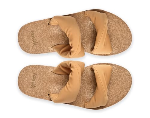 Womens Yoga Twist-N-Slide Sandal | Platform Sandals for Women | Yoga Mat Footbed with 1.25" Platform