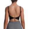 Women's Workout Sports Bras Fitness Yoga Crop Tank Twist Back Cami