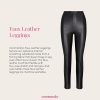 - Faux Leather Leggings | Sculpting Yet Soft & Flexible | Raw-Cut Finish | Machine Washable, Retains Shape & Color