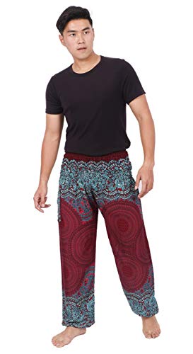 Mens Yoga Harem Lounge Boho Parachute Loose Baggy Pants