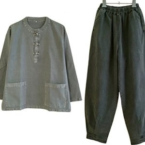Men Women Cotton 100% Embroidery Shirt or Pants Zen Meditation Clothing