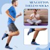 10 Pairs Men Toeless Socks Open Toe Flip Flop Pedicure Socks for Sandals Running Yoga Spa