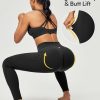Scrunch Butt Lifting Leggings for Women Tummy Control No Front Seam Compression Workout Leggings with Pockets Yoga Pants