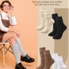 4 Pairs Slouch Socks for Women Bulk Stacked Boot 80s 90s Neon Slouch Knit Scrunchie Socks