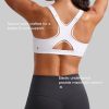 Butterlift Womens Racerback Padded Sports Bras - Medium Impact Scoop Neck Adjustable Straps Gym Workout Top