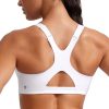 Butterlift Womens Racerback Padded Sports Bras - Medium Impact Scoop Neck Adjustable Straps Gym Workout Top